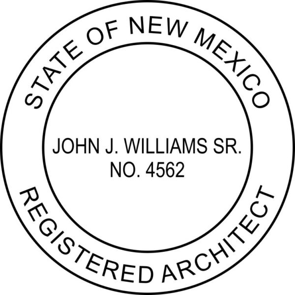 NEW MEXICO Registered Architect Stamp