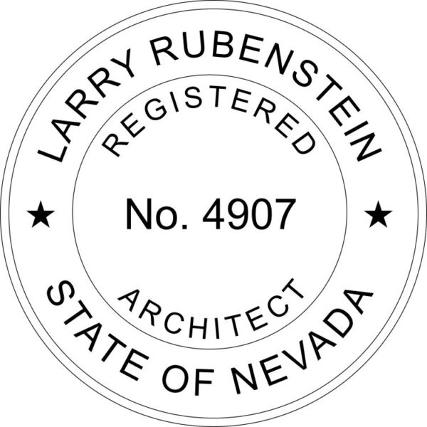 NEVADA Pre-inked Registered Architect Stamp