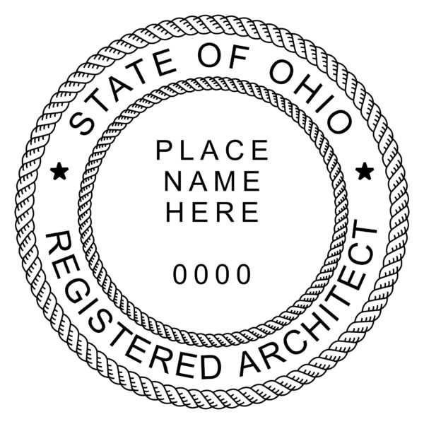 OHIO Pre-inked Registered Architect Stamp
