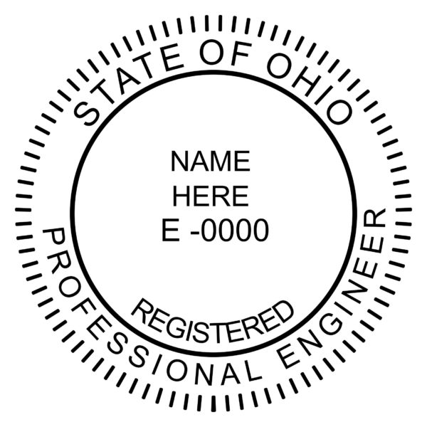 OHIO Pre-inked Registered Professional Engineer Stamp