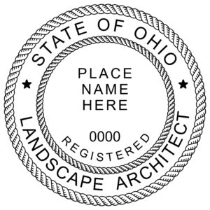 OHIO Pre-inked Registered Landscape Architect Stamp