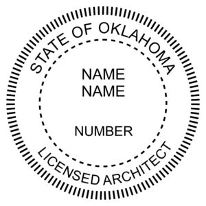 OKLAHOMA Trodat Self-inking Licensed Architect Stamp