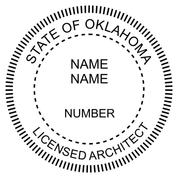 OKLAHOMA Pre-inked Licensed Architect Stamp