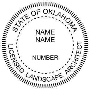 OKLAHOMA Trodat Self-inking Licensed Landscape Architect Stamp