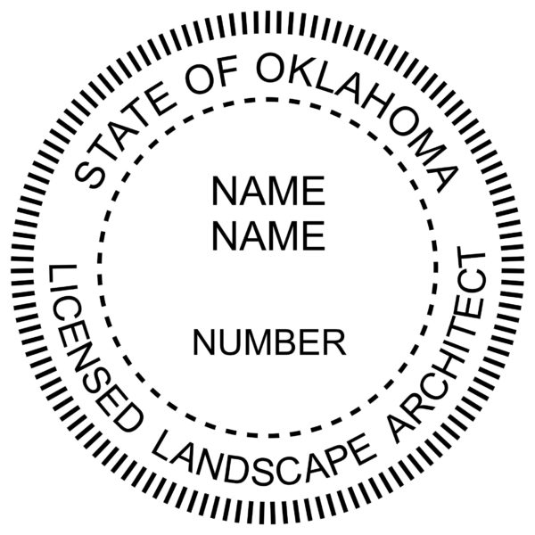 OKLAHOMA Licensed Landscape Architect Stamp