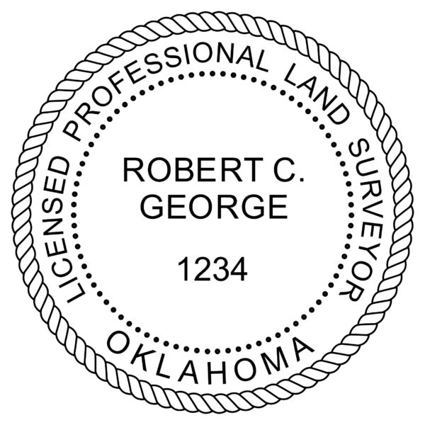 OKLAHOMA Licensed Professional Land Surveyor Stamp