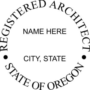 OREGON Pre-inked Registered Architect Stamp
