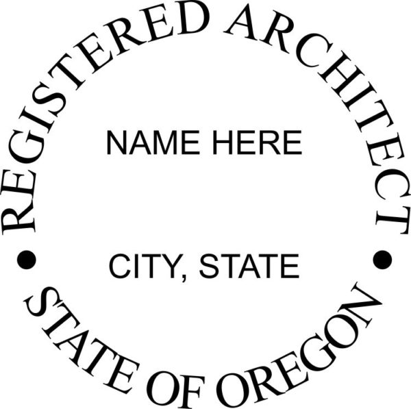 OREGON Registered Architect Digital Stamp File