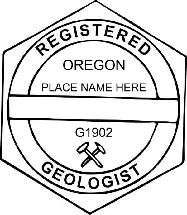 OREGON Pre-inked Registered Geologist Stamp