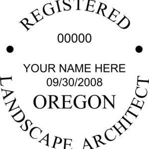 OREGON Pre-inked Registered Landscape Architect Stamp