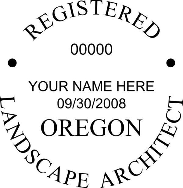 OREGON Registered Landscape Architect Stamp