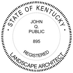 KENTUCKY Pre-inked Registered Landscape Architect Stamp