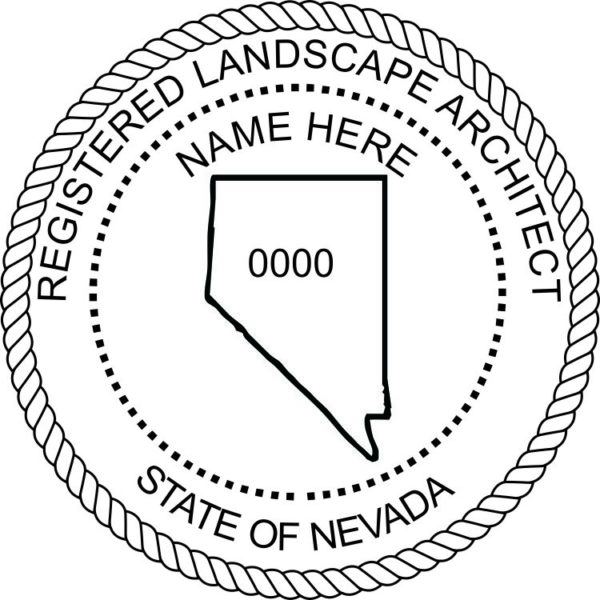 NEVADA Pre-inked Registered Landscape Architect Stamp
