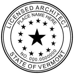 VERMONT Licensed Architect Digital Stamp File