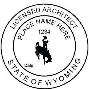 WYOMING Licensed Architect Stamp