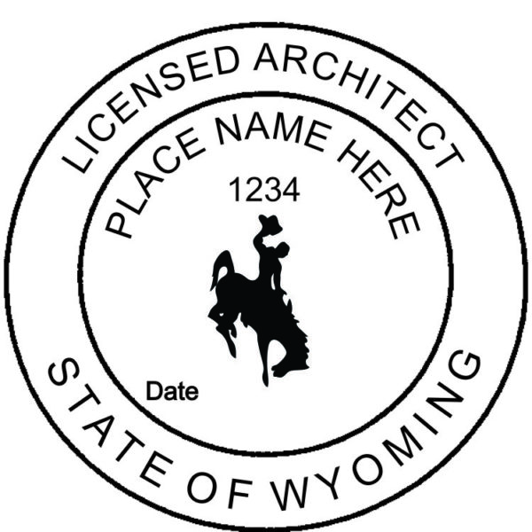 WYOMING Licensed Architect Digital Stamp File