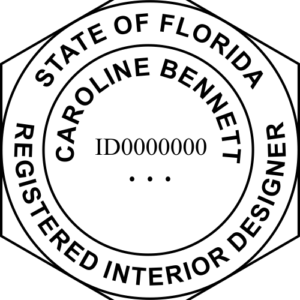 Florida Pre-inked Registered Interior Designer Stamp