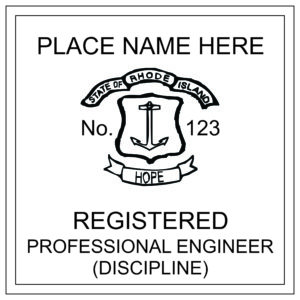 RHODE ISLAND Registered Professional Engineer Digital Stamp File