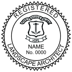 RHODE ISLAND Registered Landscape Architect Stamp