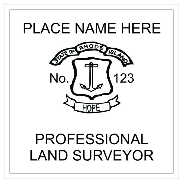 RHODE ISLAND Professional Land Surveyor Stamp