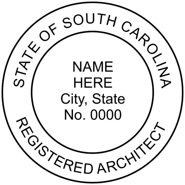 SOUTH CAROLINA Registered Architect Stamp