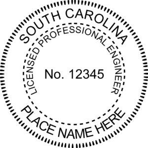 SOUTH CAROLINA Licensed Professional Engineer Stamp