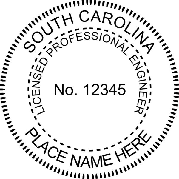 SOUTH CAROLINA Pre-inked Licensed Professional Engineer Stamp