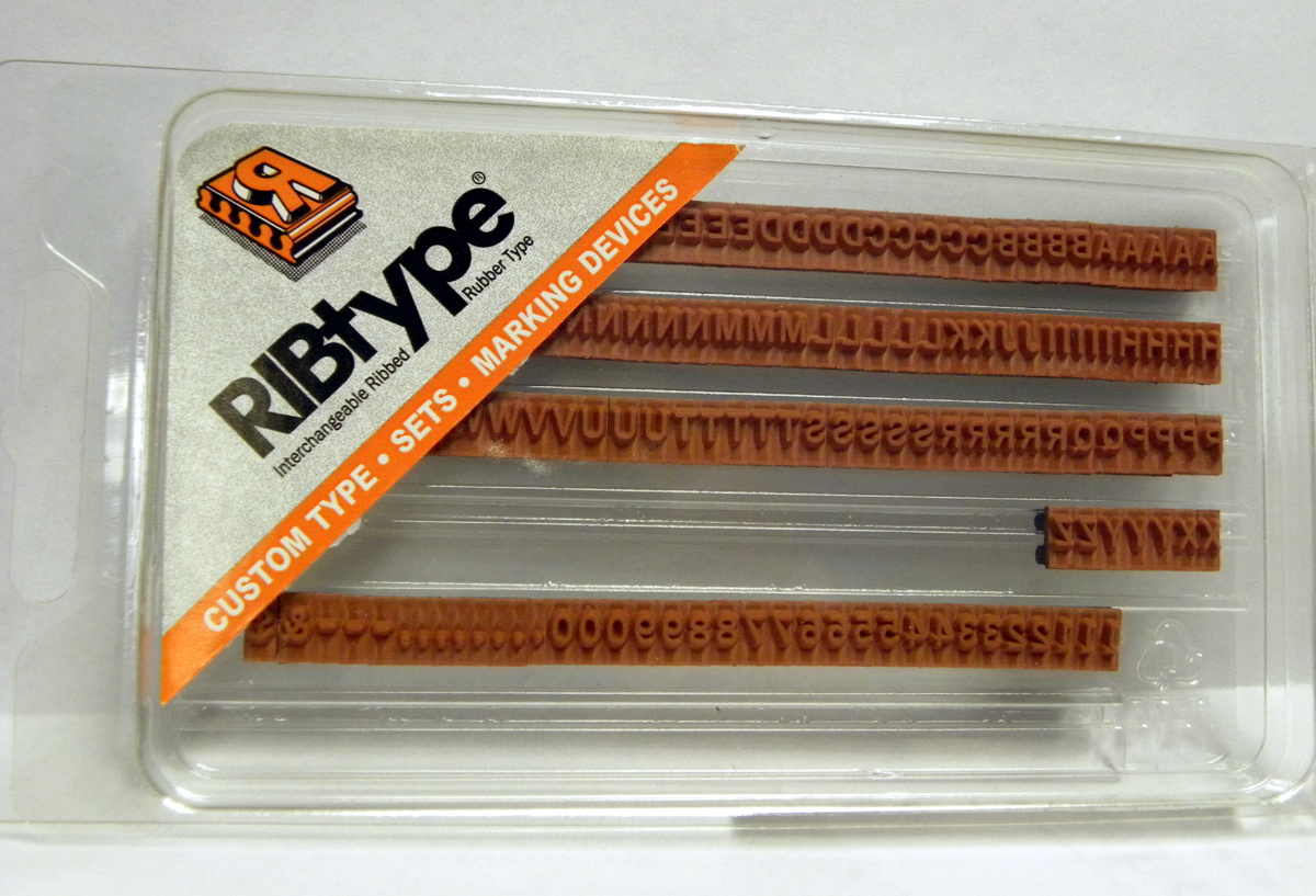 TA10 RIBtype Rubber Stamp Set: 1/8 inch Letters and Numbers