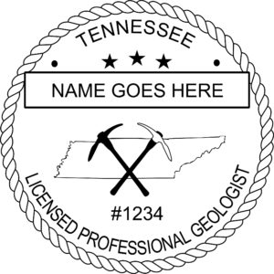 TENNESSEE Licensed Professional Geologist Stamp