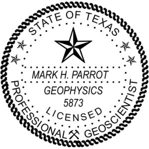 TEXAS Licensed Geoscientist Stamp
