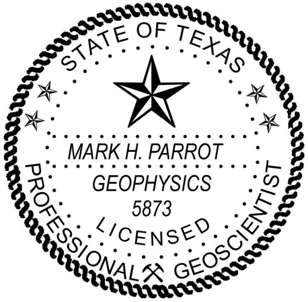 TEXAS Licensed Geoscientist Stamp