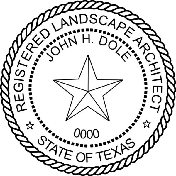 TEXAS Registered Landscape Architect Stamp