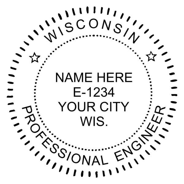 WISCONSIN Pre-inked Professional Engineer Stamp