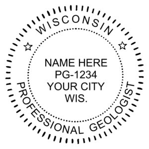 WISCONSIN Professional Geologist Stamp