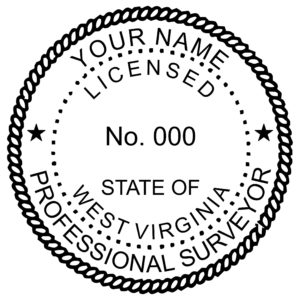 WEST VIRGINIA Pre-inked Licensed Professional Land Surveyor Stamp