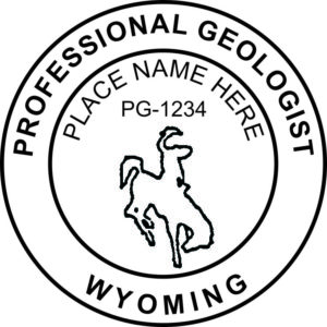 WYOMING Professional Geologist Stamp