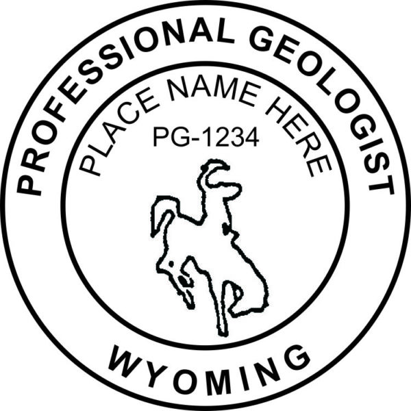 WYOMING Trodat Self-inking Professional Geologist Stamp