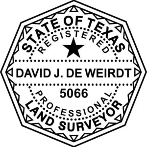 TEXAS Pre-inked Registered Professional Land Surveyor Stamp