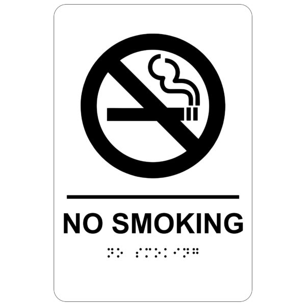No Smoking – Economy ADA signs with Braille