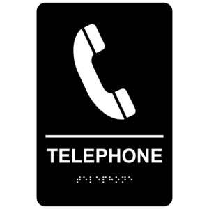 Telephone – Economy ADA signs with Braille