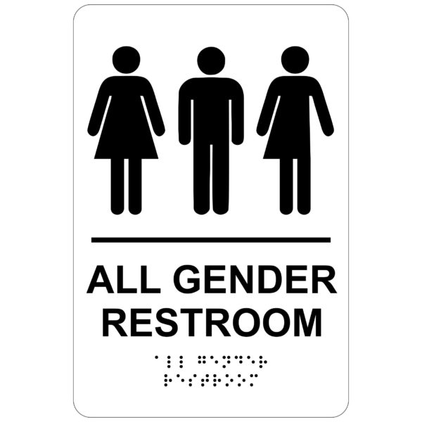 All Gender Restroom – Economy ADA signs with Braille