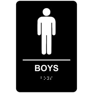 Boys Restroom – Economy ADA signs with Braille