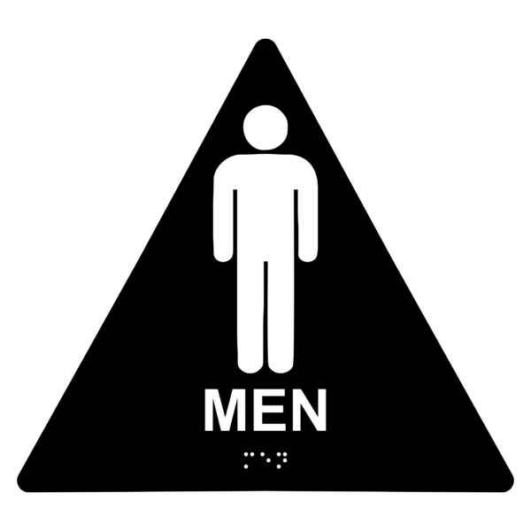 Men Restroom – Triangle Economy ADA signs with Braille