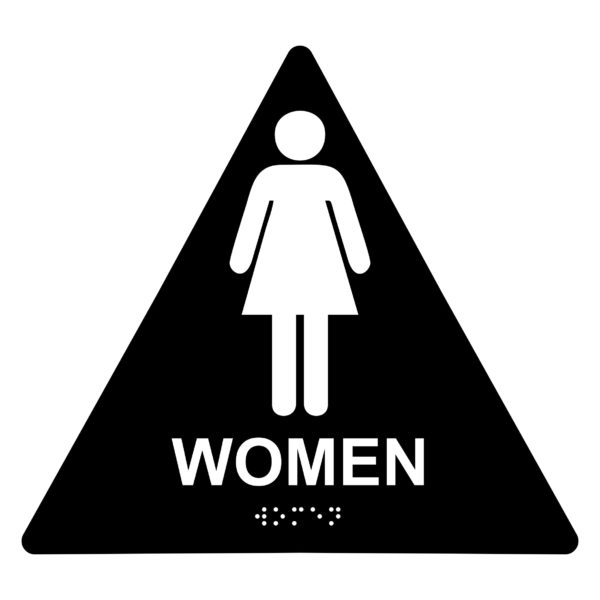 Women Restroom – Triangle Economy ADA signs with Braille