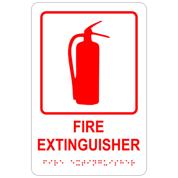 Fire Extinguisher – Economy ADA signs with Braille