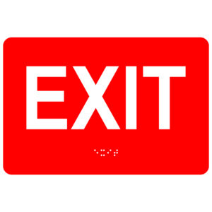 Exit – Economy ADA signs with Braille