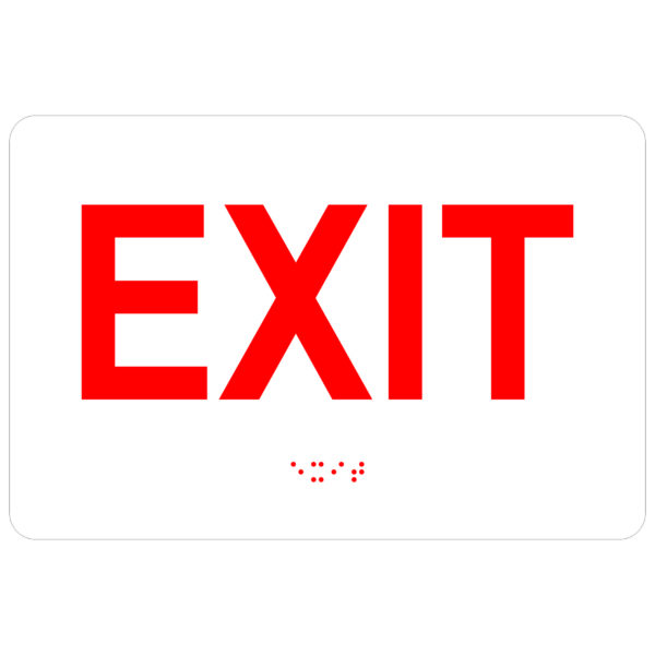 Exit – Economy ADA signs with Braille