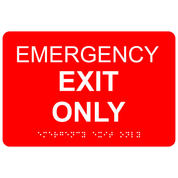 Emergency Exit Only – Economy ADA signs with Braille