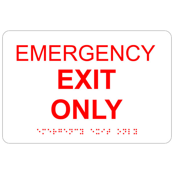 Emergency Exit Only – Economy ADA signs with Braille