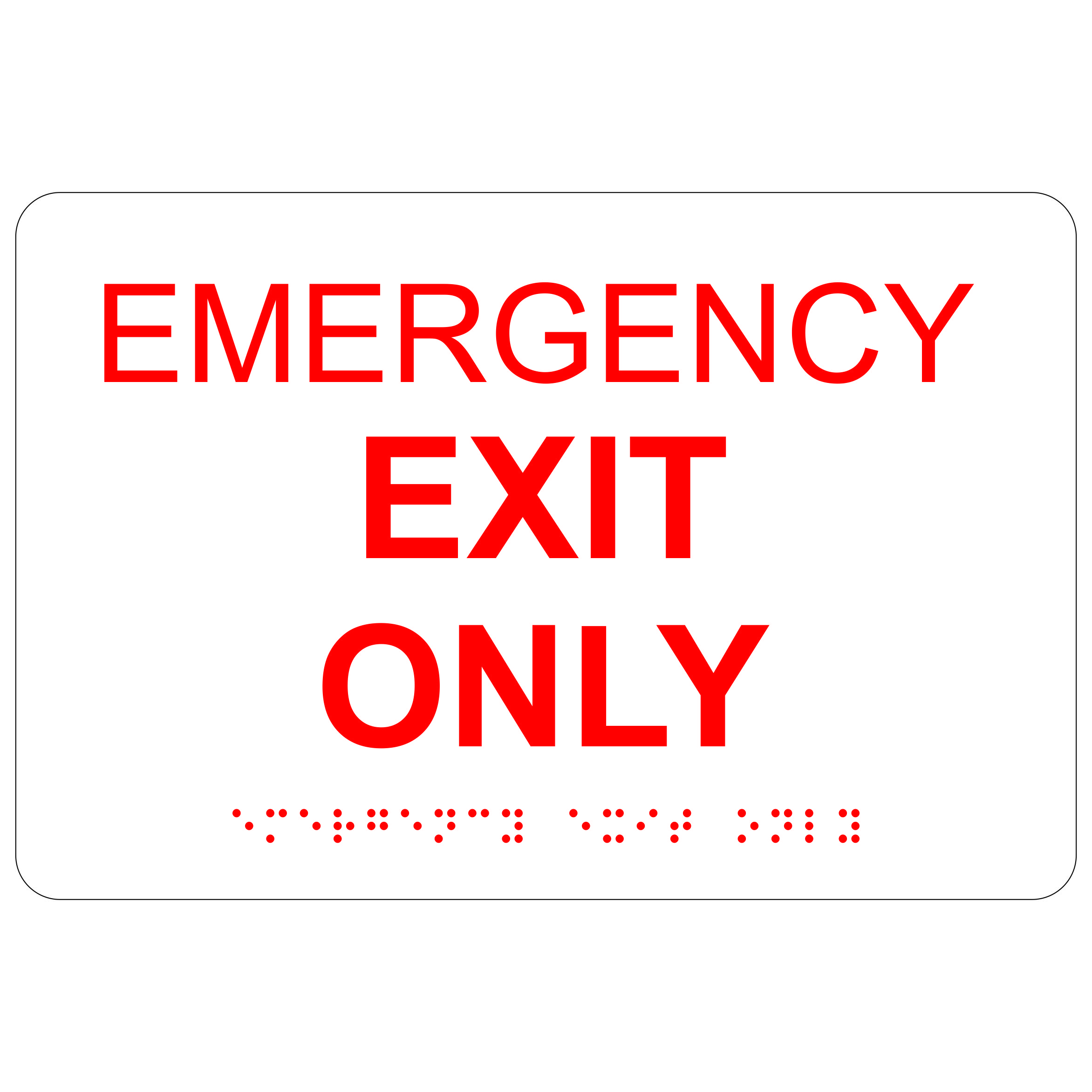 printable emergency exit sign